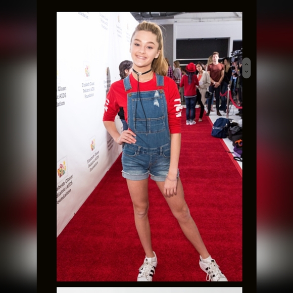 Wild Blue Sadie Robertson Collection Distressed Denim Shortalls Sz L VGUC - Picture 7 of 17